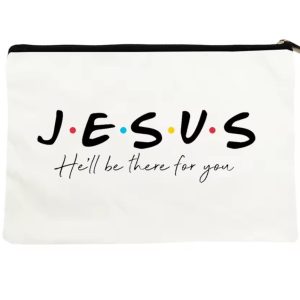 Cosmetiquero Premium “JESUS – He’ll Be There For You” Blanco