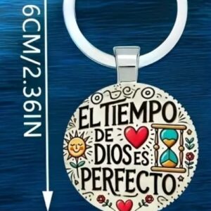 Llavero Acero “El Tiempo de Dios”